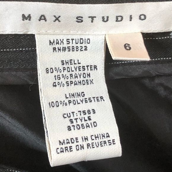 Max Studio size 6 Black/White Pin Striped Skirt - Picture 5 of 7